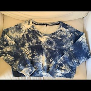 Balance Athletica crop sweater tie dye